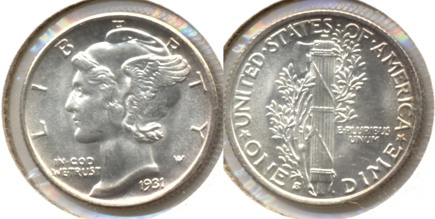 1931-S Mercury Dime MS-63