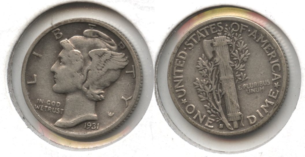 1931-S Mercury Dime VF-20 #c