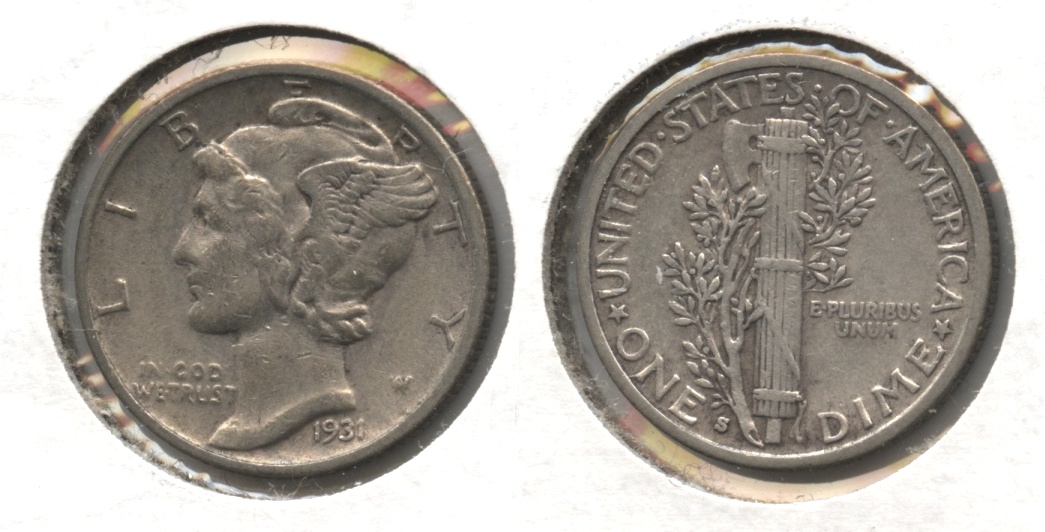 1931-S Mercury Dime VF-20 #d