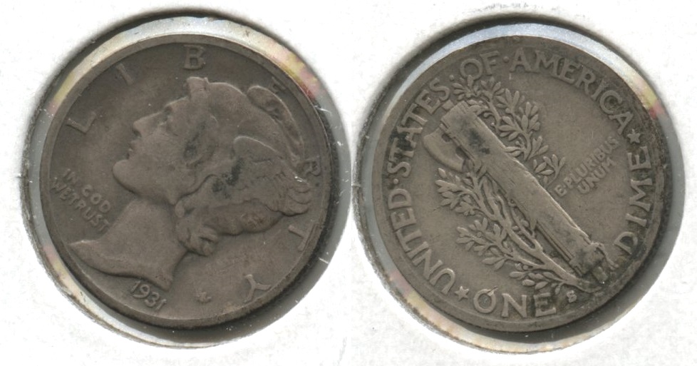 1931-S Mercury Dime VG-8 #m