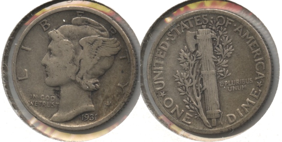 1931 Mercury Dime Fine-12 #c