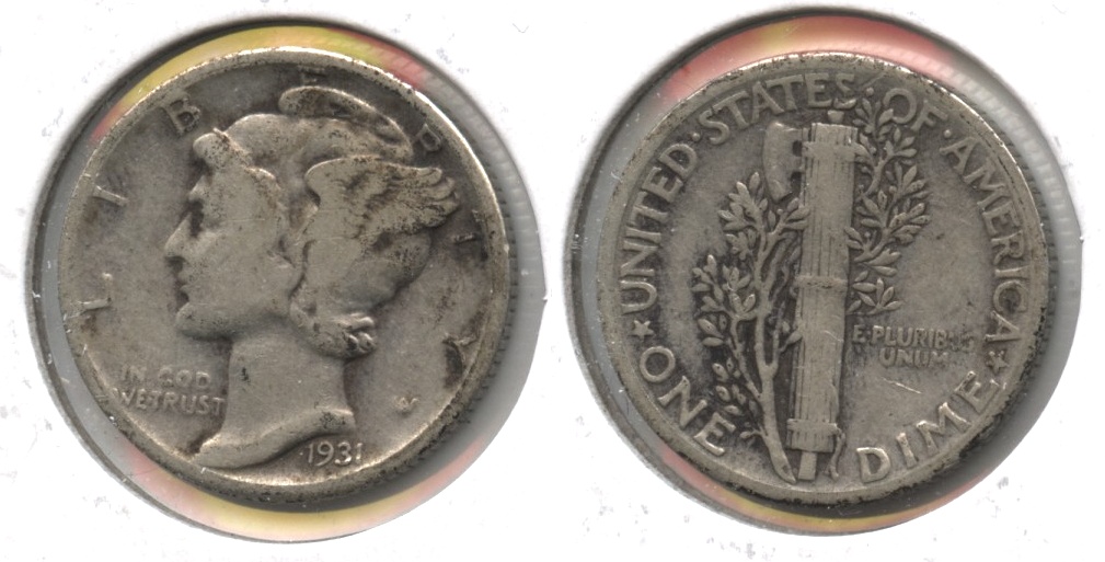 1931 Mercury Dime Fine-12 #h