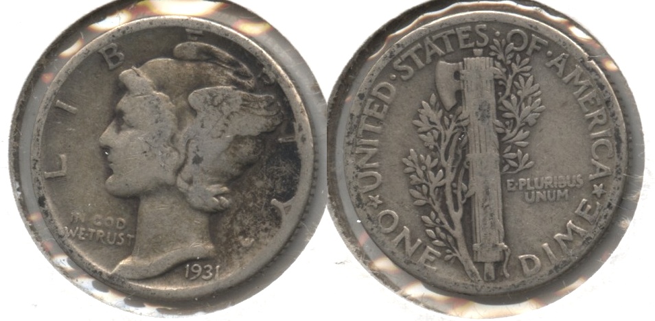 1931 Mercury Dime VG-8 #ab