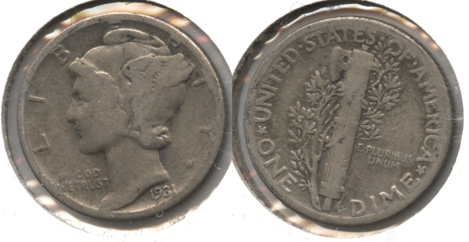 1931 Mercury Dime VG-8 #ad
