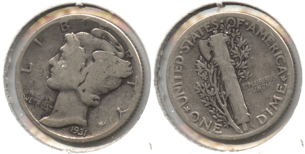 1931 Mercury Dime VG-8 #aj