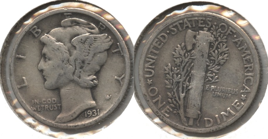 1931 Mercury Dime VG-8 #b
