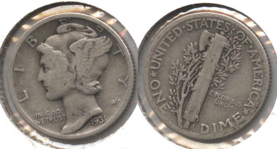1931 Mercury Dime VG-8 #n