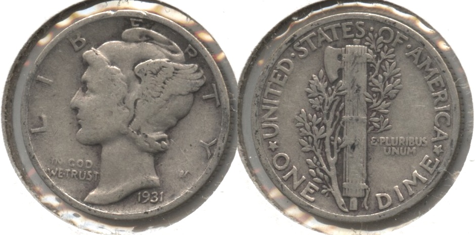 1931 Mercury Dime VG-8 #t