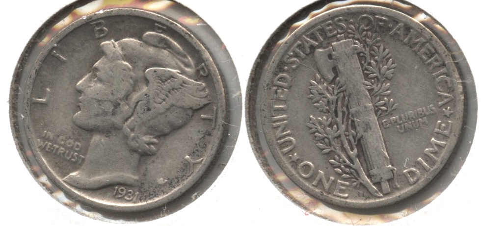 1931 Mercury Dime VG-8 #w