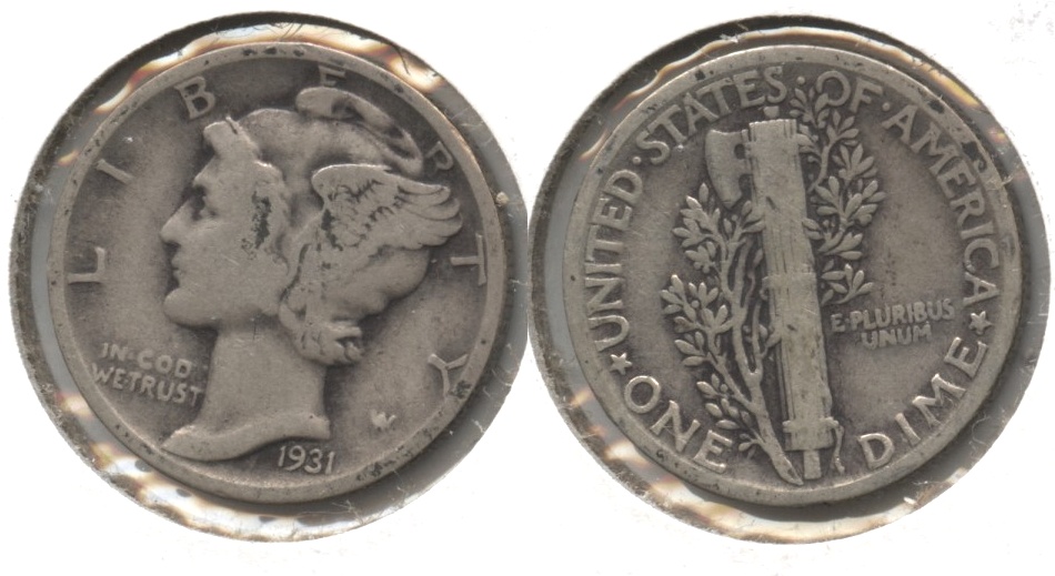 1931 Mercury Dime VG-8 #x