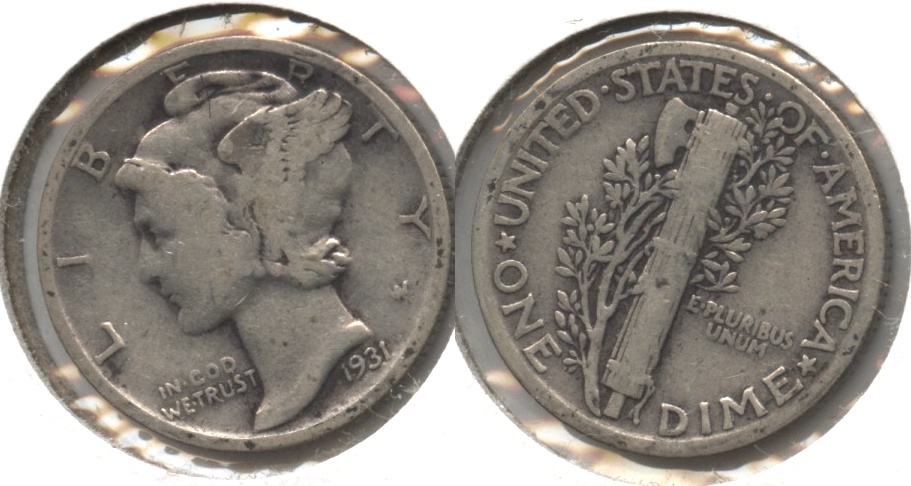 1931 Mercury Dime VG-8 #z