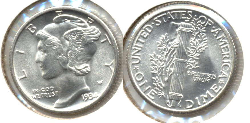 1934 Mercury Dime MS-63 a