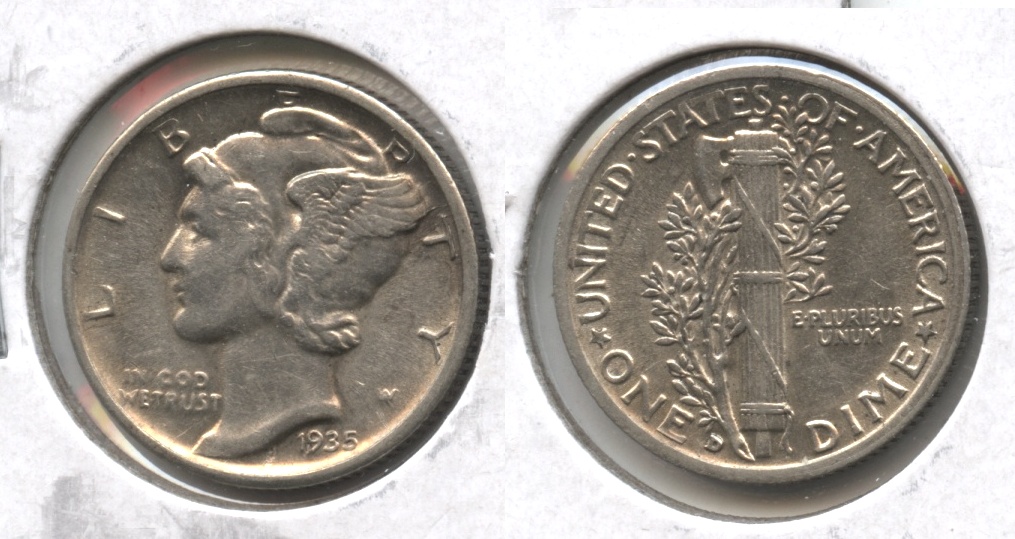 1935-D Mercury Dime AU-50 #a