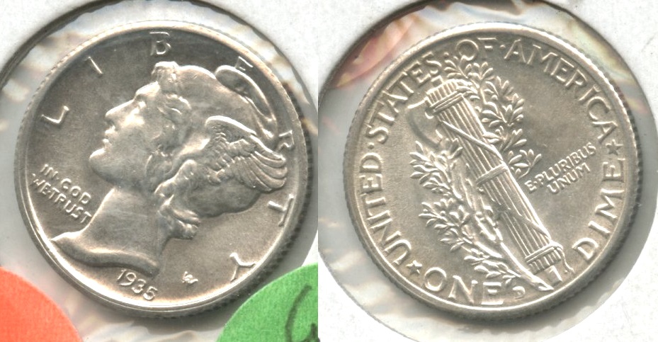 1935-D Mercury Dime MS-64