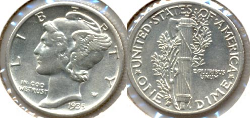 1935-S Mercury Dime AU-50