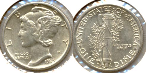 1935-S Mercury Dime AU-55 a