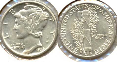 1935-S Mercury Dime AU-55 b