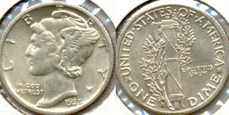 1935-S Mercury Dime MS-60 a