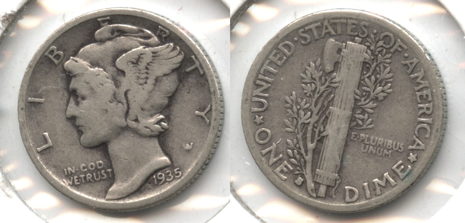 1935-S Mercury Dime VG-8 #c