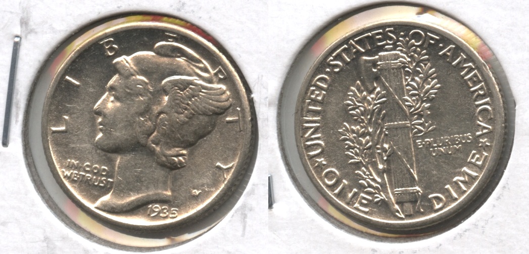 1935 Mercury Dime AU-50 #c