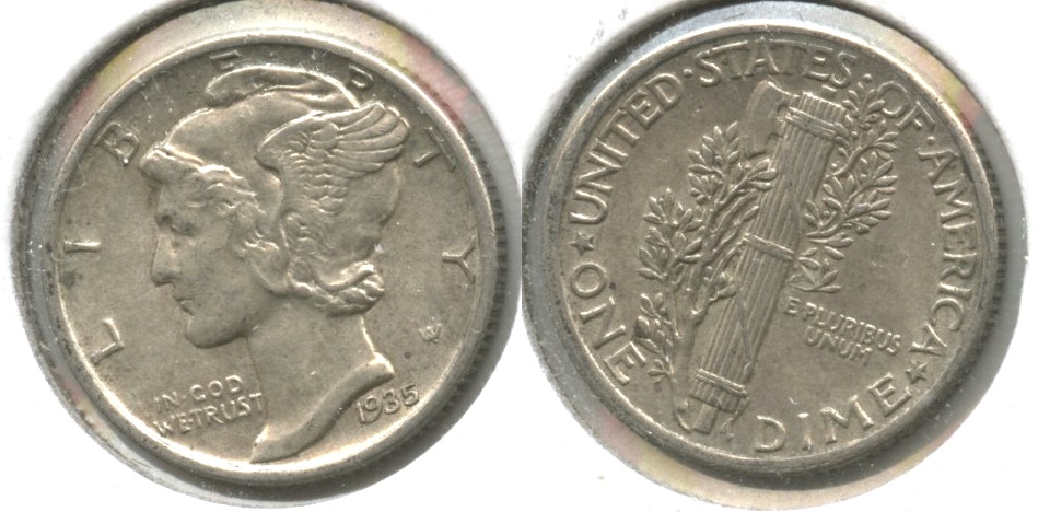1935 Mercury Dime AU-50 #d