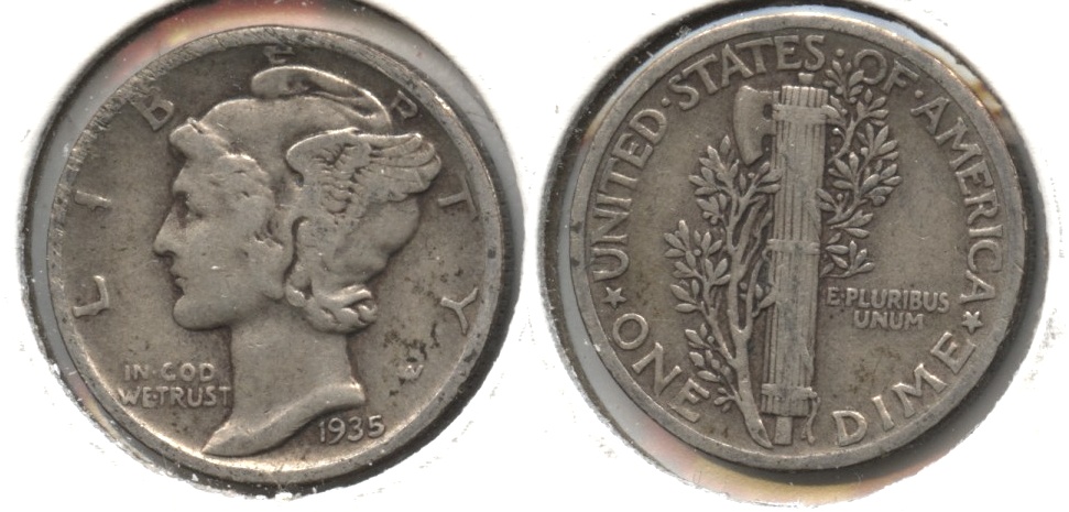 1935 Mercury Dime Fine-12