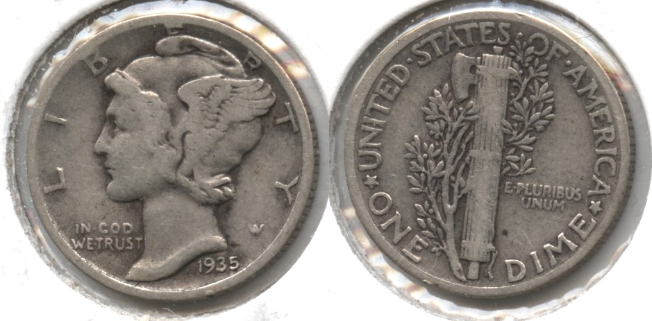 1935 Mercury Dime Fine-12 #c