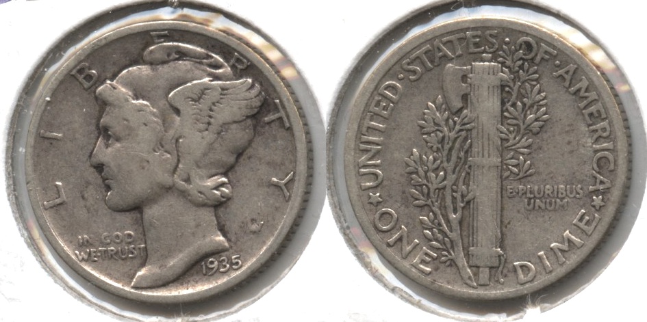1935 Mercury Dime Fine-12 #i