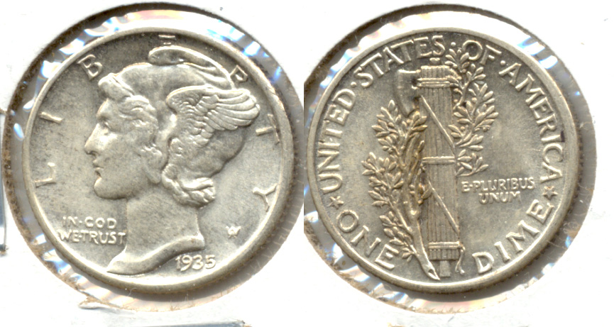 1935 Mercury Dime MS-60 c