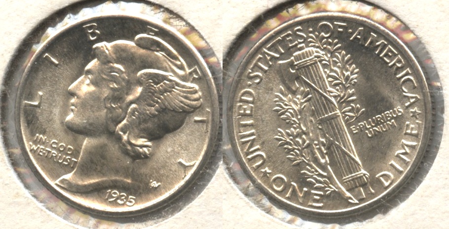 1935 Mercury Dime MS-65