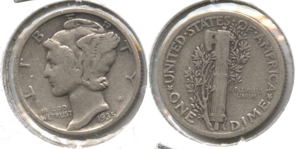 1935 Mercury Dime VG-8