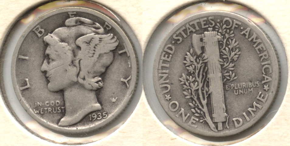 1935 Mercury Dime VG-8 #c