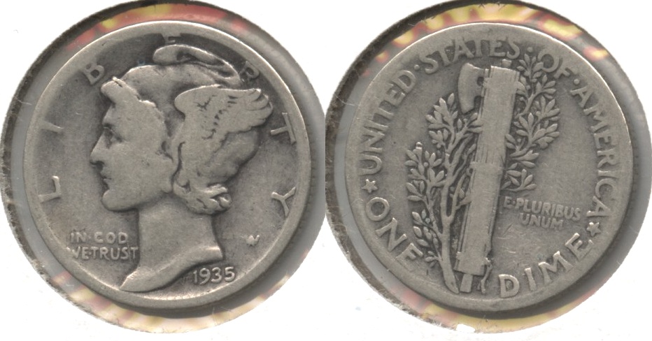 1935 Mercury Dime VG-8 #f