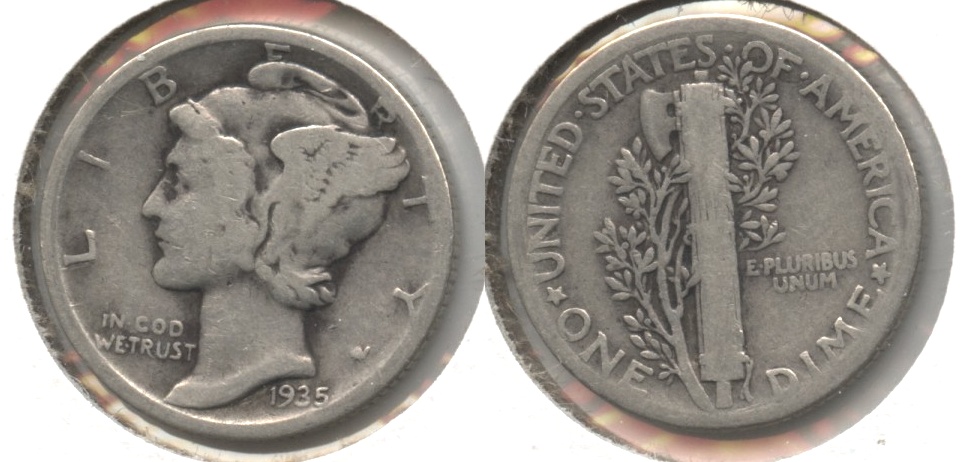 1935 Mercury Dime VG-8 #h