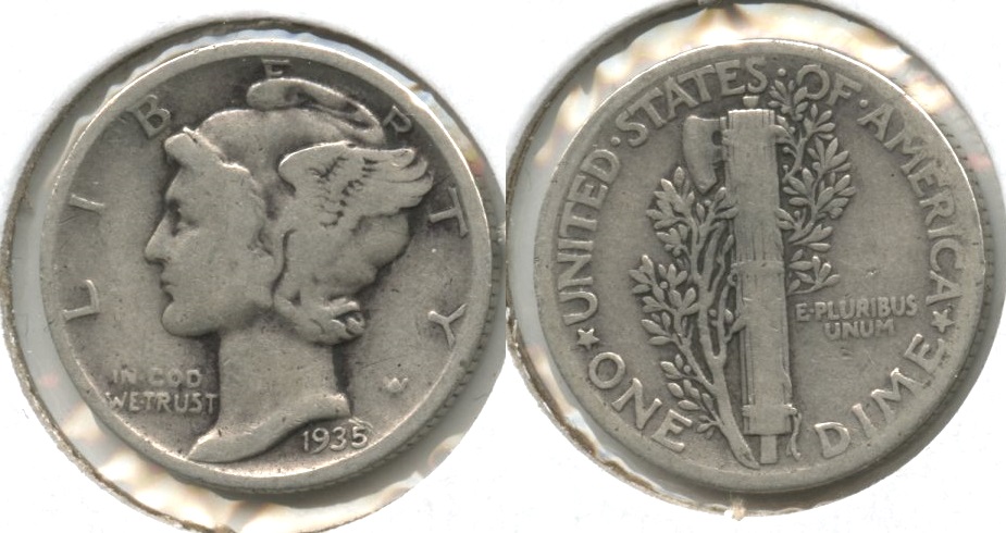 1935 Mercury Dime VG-8 #m