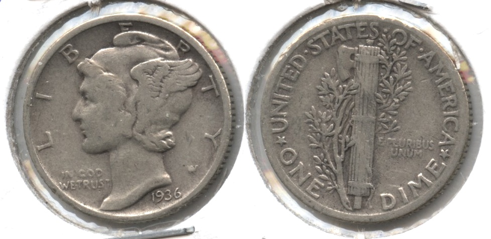1936 Mercury Dime Fine-12 #m