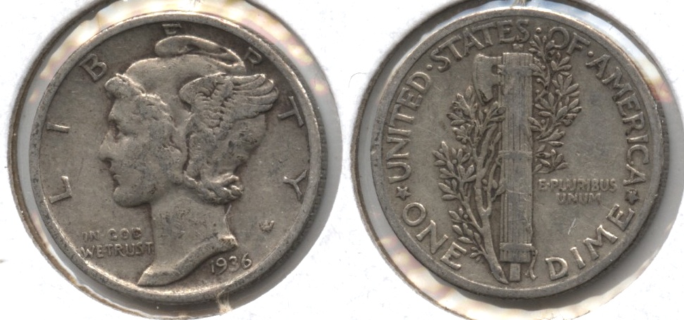 1936 Mercury Dime Fine-12 #s