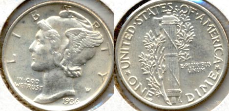 1936 Mercury Dime MS-60