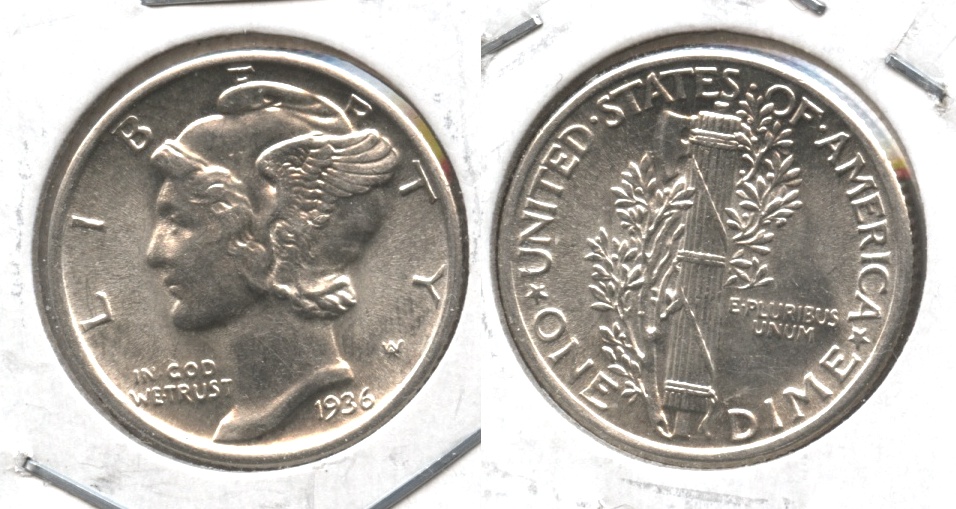 1936 Mercury Dime MS-60 #h