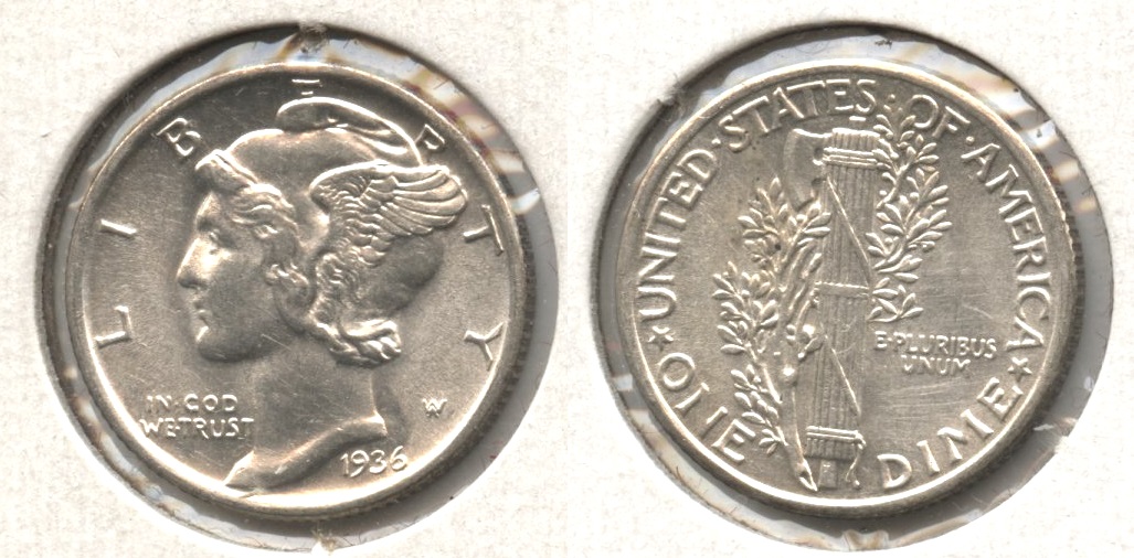 1936 Mercury Dime MS-60 #i