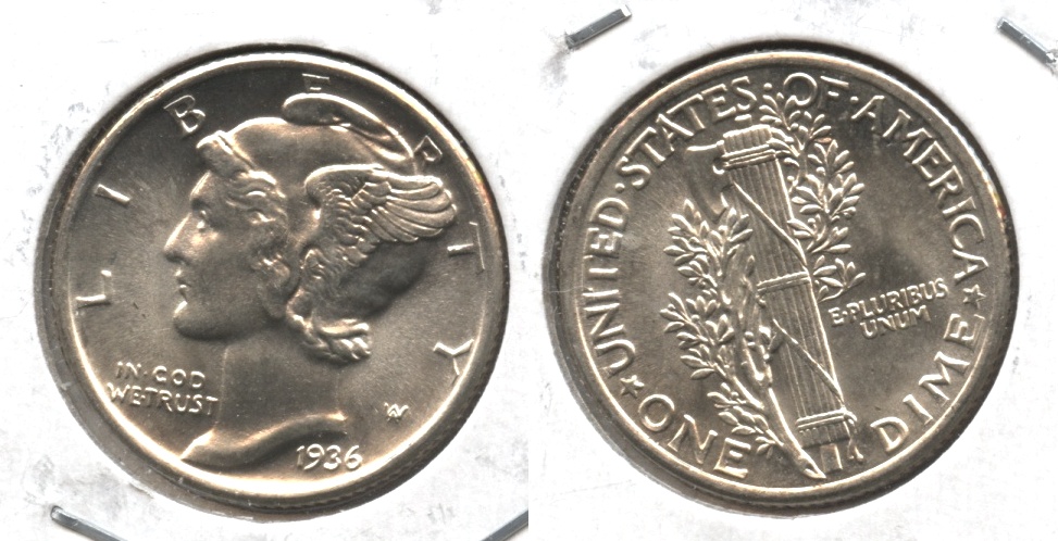 1936 Mercury Dime MS-64 #a