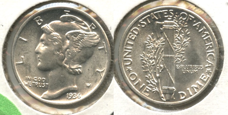 1936 Mercury Dime MS-64 #b
