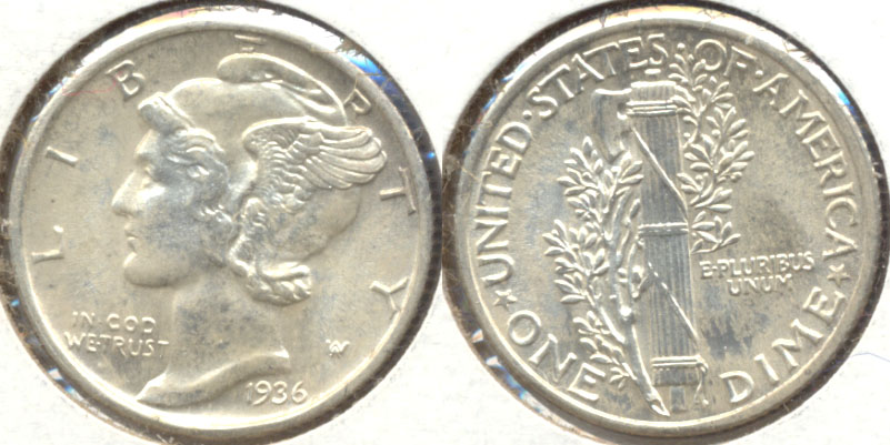 1936 Mercury Dime MS-65