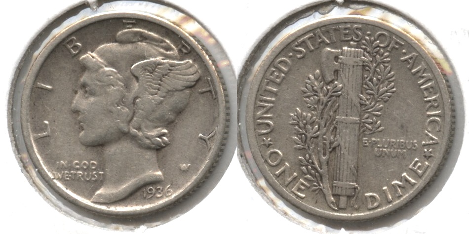 1936 Mercury Dime VF-20 #c