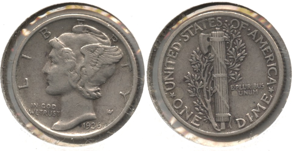 1936 Mercury Dime VF-20 #d