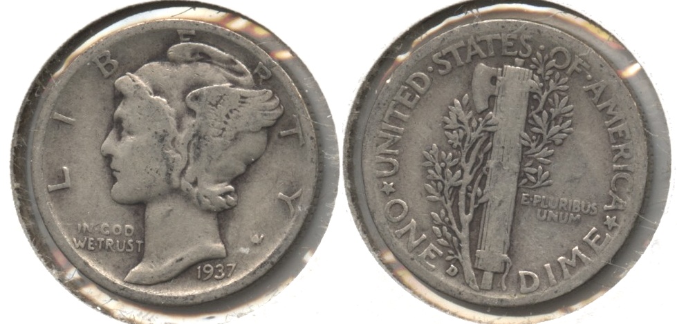1937-D Mercury Dime Good-4 #a