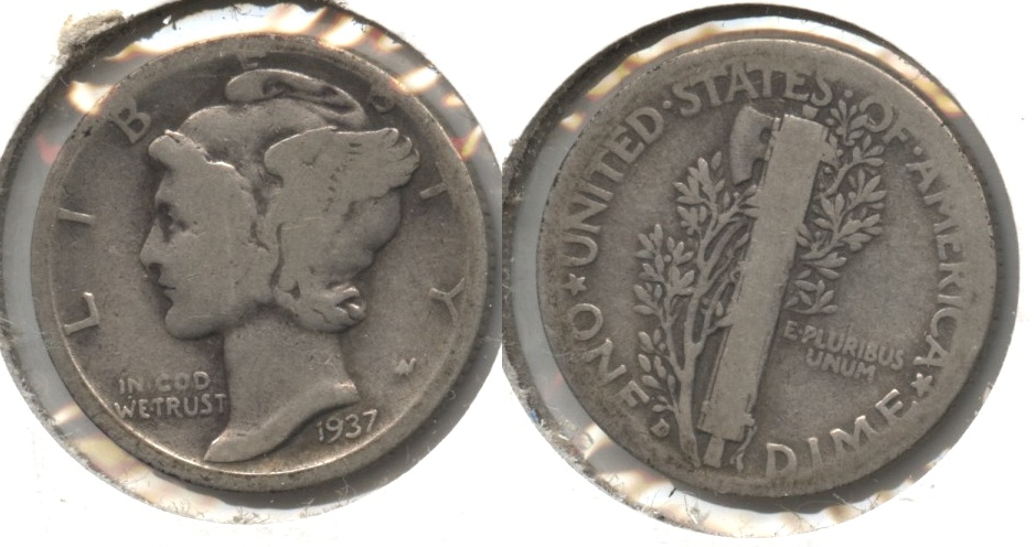1937-D Mercury Dime Good-4 #b