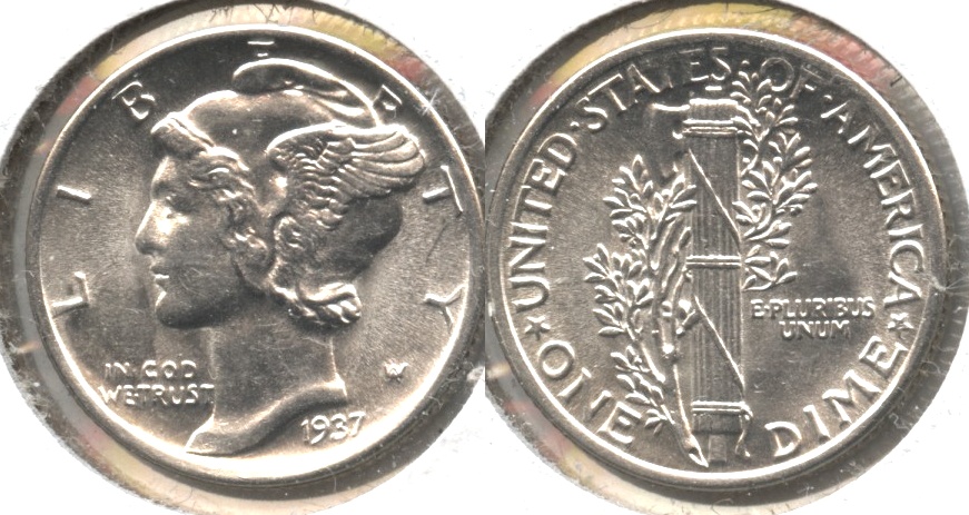 1937 Mercury Dime MS-63 #g