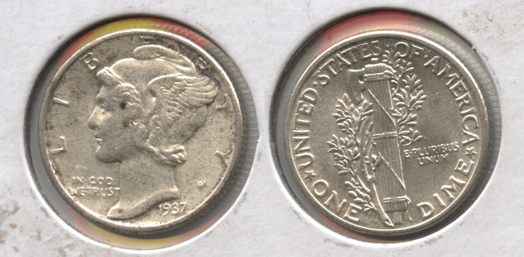 1937 Mercury Dime MS-63 #k