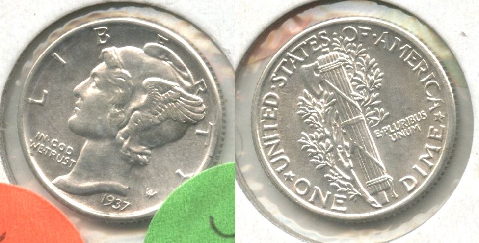 1937 Mercury Dime MS-65 #a